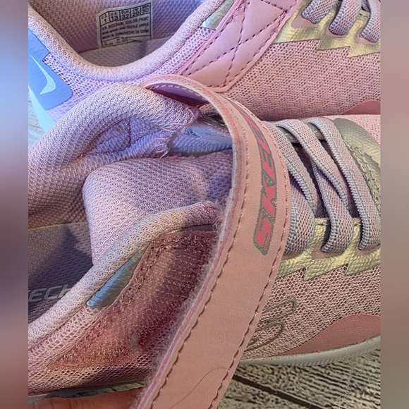 Skechers Microspec Max Pink Big Girl's Size 1 No Tie Laces - Picture 7 of 11